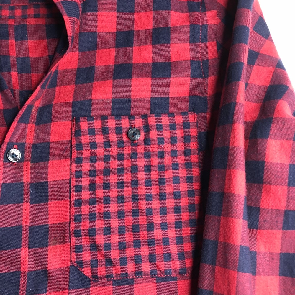 Red Checkered Ben Sherman Preloved Button Down - image 3